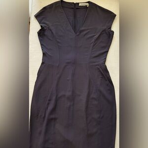 Navy Yves St Laurent Silk Dress
